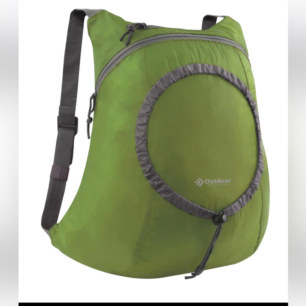 Day pack Olive Green Drawstring Backpack with emergency blanket light weight
